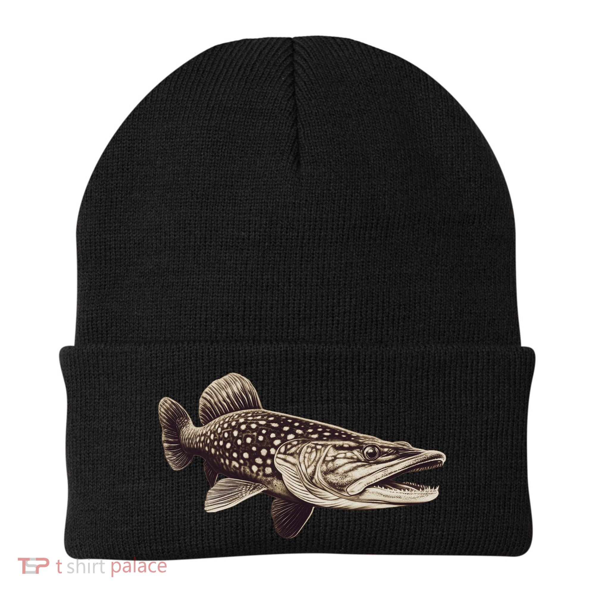 Pike Fish Monchrome Beanie