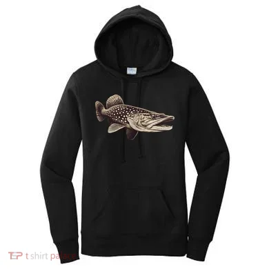 Pike Fish Monchrome Women's Hoodie