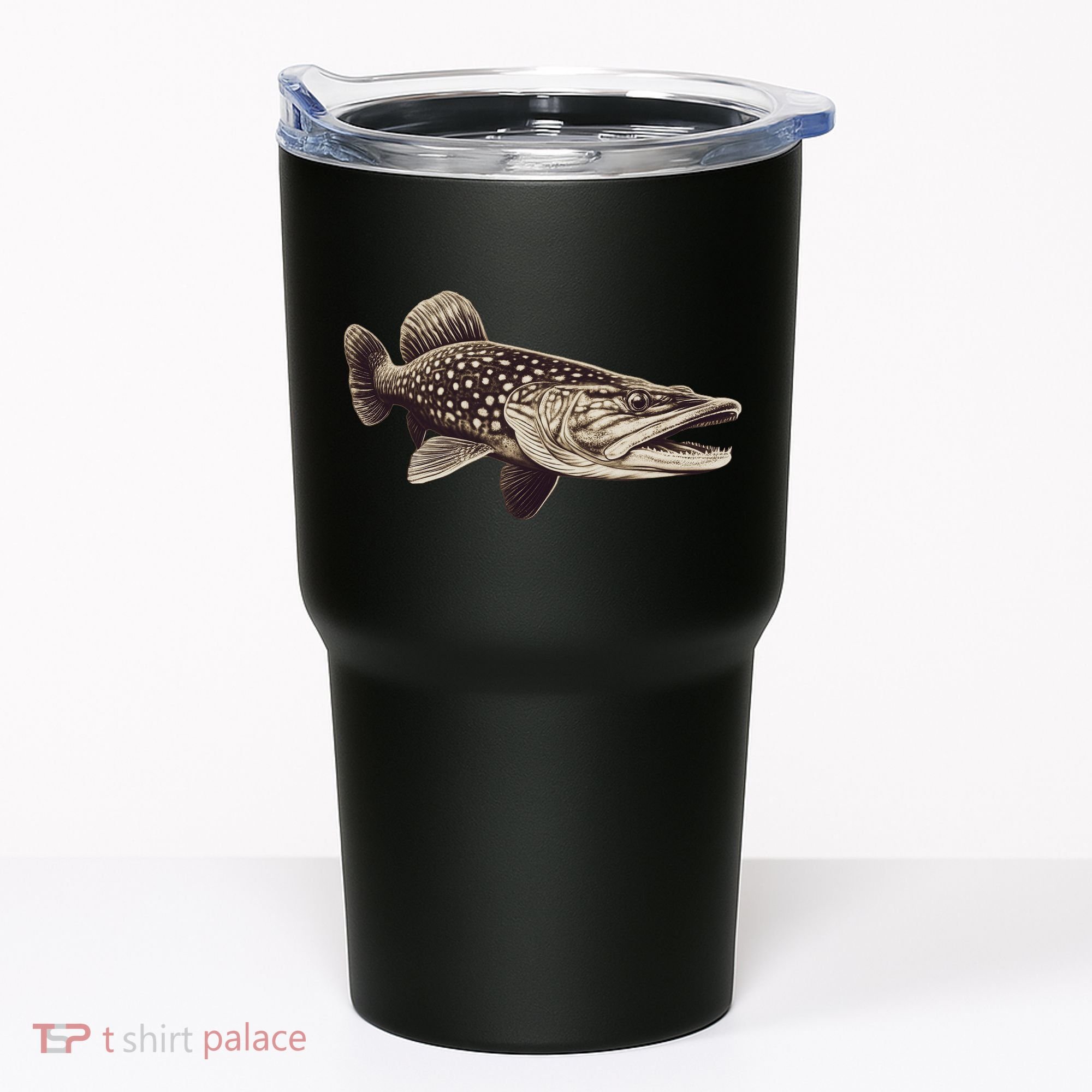 Pike Fish Monchrome Tumbler
