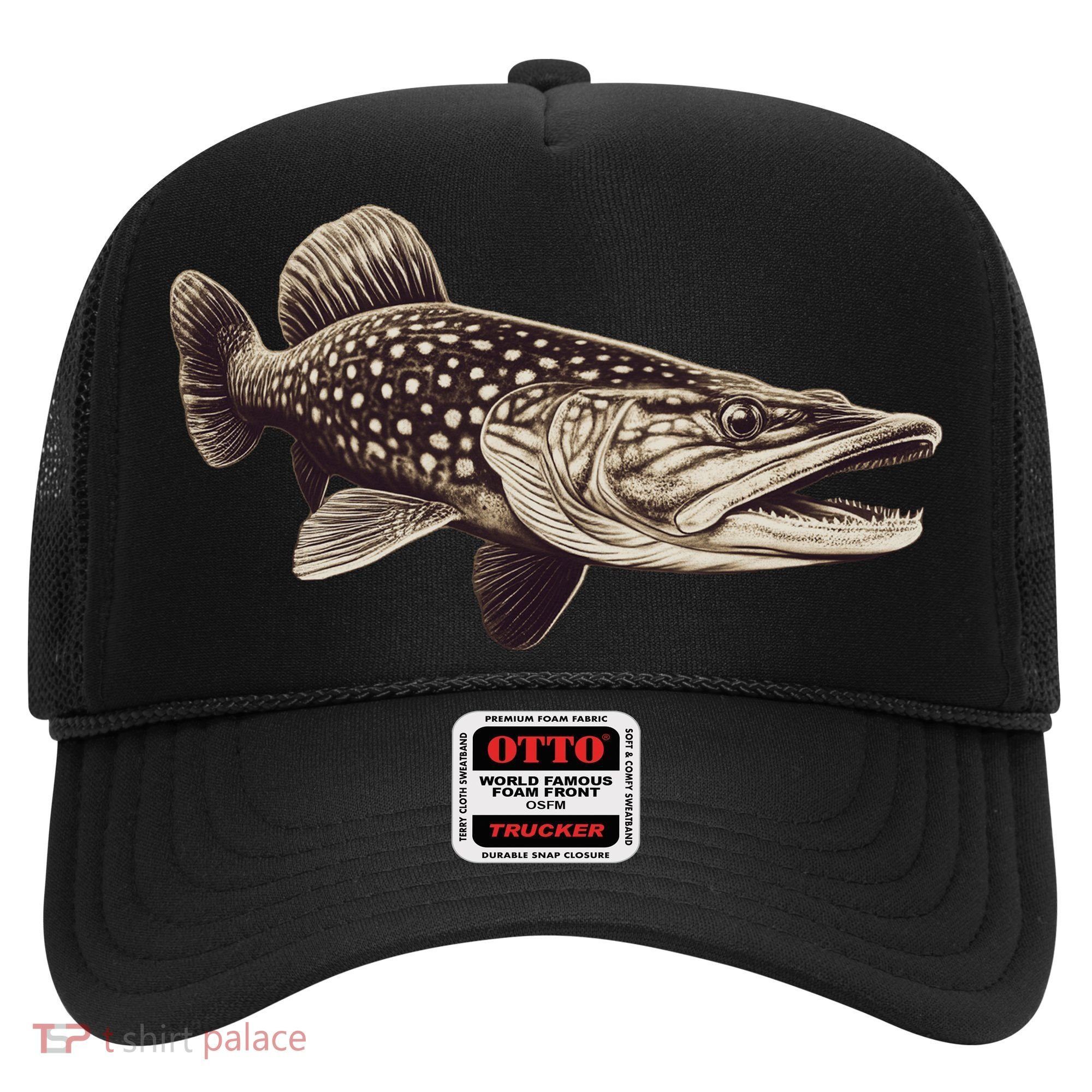 Pike Fish Monchrome Hat