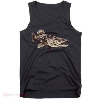 Pike Fish Monchrome Tank Top