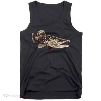 Pike Fish Monchrome Tank Top