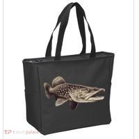 Pike Fish Monchrome Tote Bag thumb 2