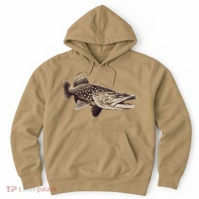 Pike Fish Monchrome Hoodie