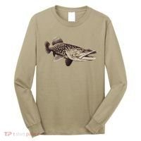 Pike Fish Monchrome Long Sleeve Shirt thumb 0