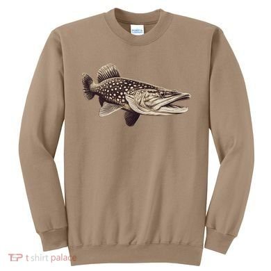 Pike Fish Monchrome Sweatshirt