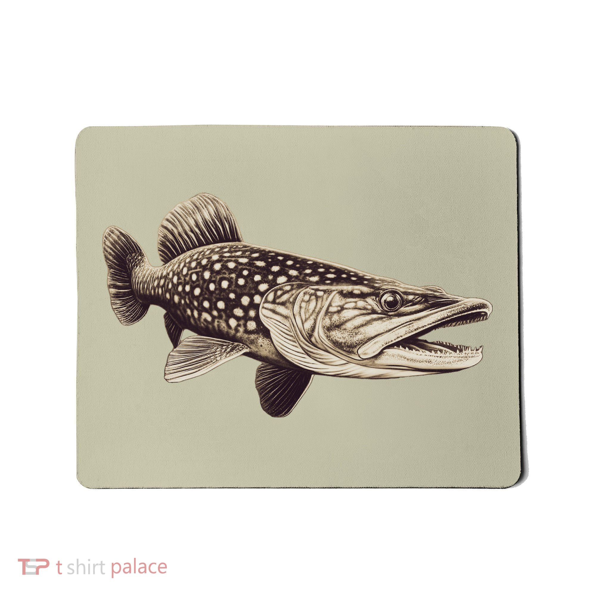 Pike Fish Monchrome Mousepad