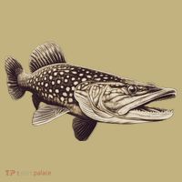 Pike Fish Monchrome Mousepad thumb 1
