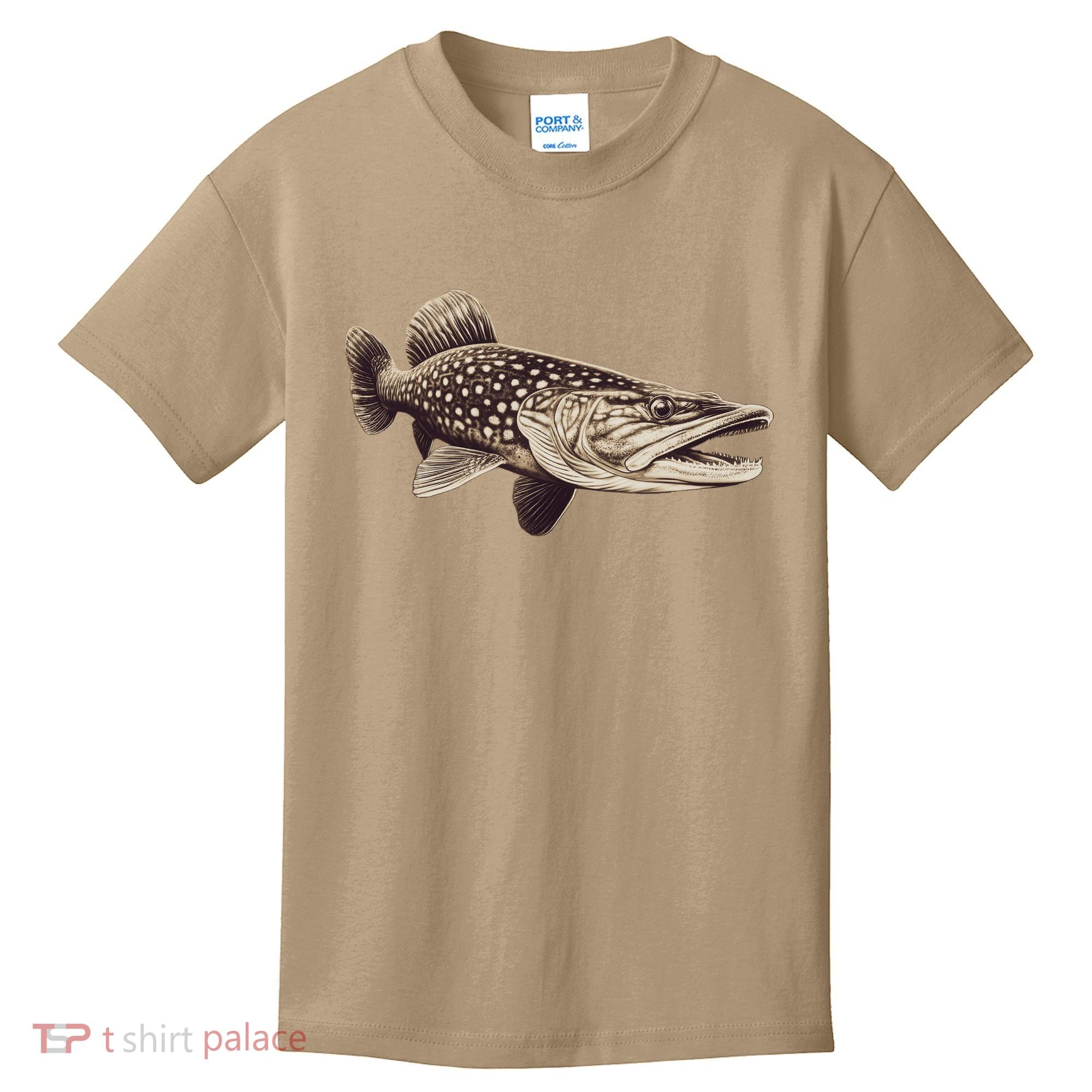 Pike Fish Monchrome Kids T-Shirt