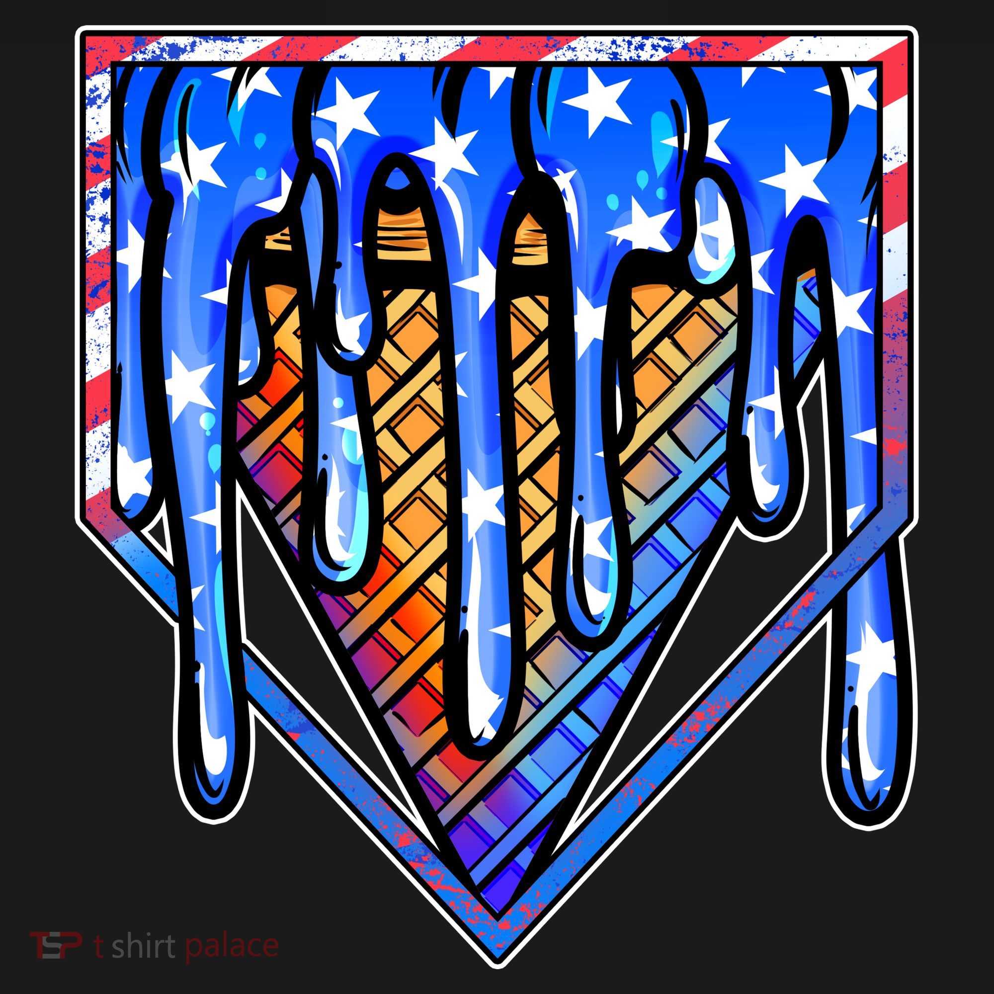 Patriotic Flag Melting Ice Cream Cone Backpack