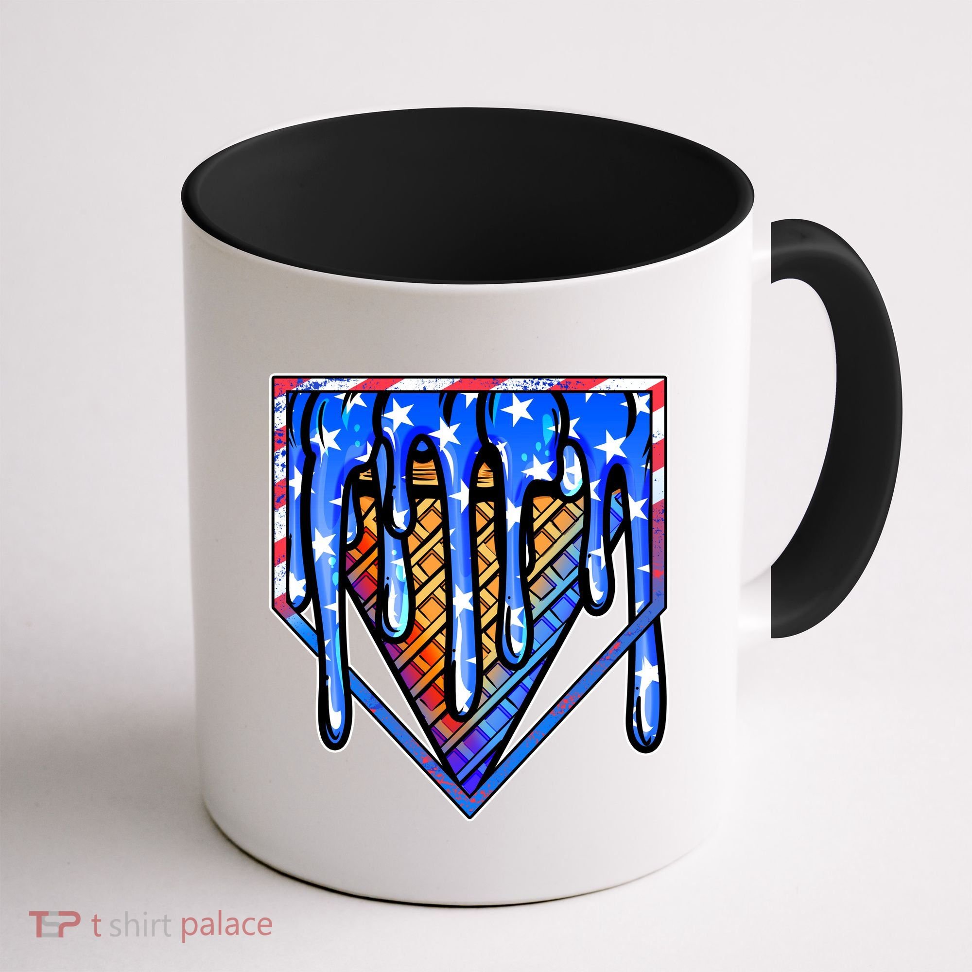 Patriotic Flag Melting Ice Cream Cone Coffee Mug