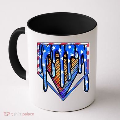 Patriotic Flag Melting Ice Cream Cone Coffee Mug
