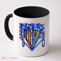 Patriotic Flag Melting Ice Cream Cone Coffee Mug thumb 0