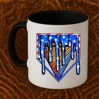 Patriotic Flag Melting Ice Cream Cone Coffee Mug thumb 2