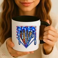 Patriotic Flag Melting Ice Cream Cone Coffee Mug thumb 3