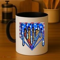Patriotic Flag Melting Ice Cream Cone Coffee Mug thumb 4