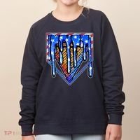 Patriotic Flag Melting Ice Cream Cone Women's Sweatshirt thumb 0