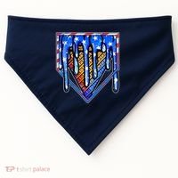 Patriotic Flag Melting Ice Cream Cone USA-Made Doggie Bandana thumb 0
