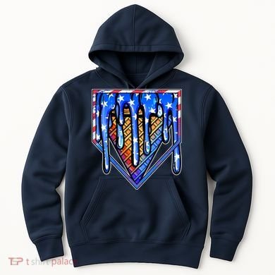 Patriotic Flag Melting Ice Cream Cone Hoodie