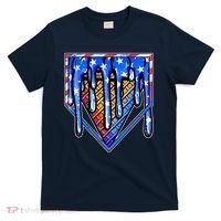 Patriotic Flag Melting Ice Cream Cone T-Shirt thumb 0