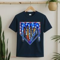 Patriotic Flag Melting Ice Cream Cone T-Shirt thumb 2