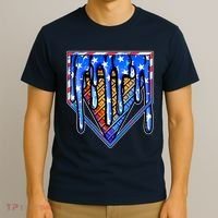 Patriotic Flag Melting Ice Cream Cone T-Shirt thumb 3