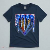 Patriotic Flag Melting Ice Cream Cone T-Shirt thumb 5