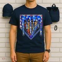 Patriotic Flag Melting Ice Cream Cone T-Shirt thumb 6