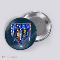 Patriotic Flag Melting Ice Cream Cone Button thumb 0