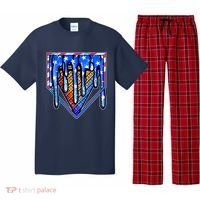 Patriotic Flag Melting Ice Cream Cone Pajama Set thumb 0