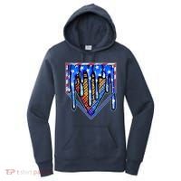 Patriotic Flag Melting Ice Cream Cone Women's Hoodie thumb 0