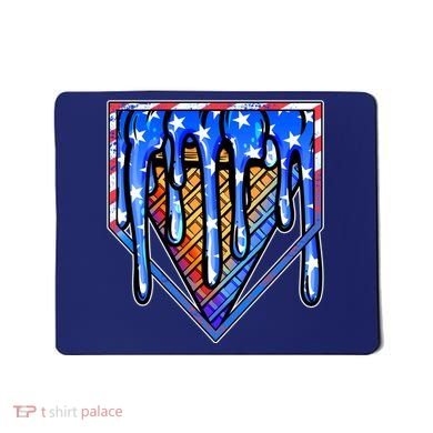 Patriotic Flag Melting Ice Cream Cone Mousepad