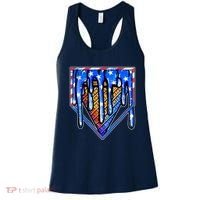Patriotic Flag Melting Ice Cream Cone Women's Tank Top thumb 0