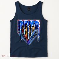 Patriotic Flag Melting Ice Cream Cone Tank Top thumb 2