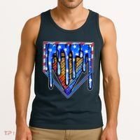 Patriotic Flag Melting Ice Cream Cone Tank Top thumb 3