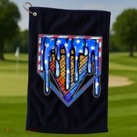 Patriotic Flag Melting Ice Cream Cone Golf Towel thumb 1