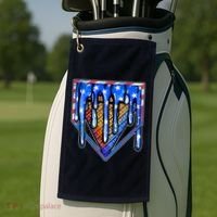 Patriotic Flag Melting Ice Cream Cone Golf Towel thumb 2