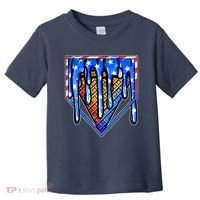 Patriotic Flag Melting Ice Cream Cone Toddler T-Shirt thumb 0
