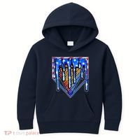 Patriotic Flag Melting Ice Cream Cone Kids Hoodie thumb 0