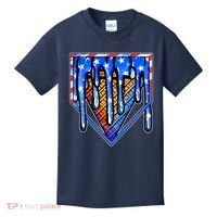 Patriotic Flag Melting Ice Cream Cone Kids T-Shirt thumb 0