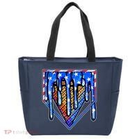 Patriotic Flag Melting Ice Cream Cone Tote Bag thumb 0