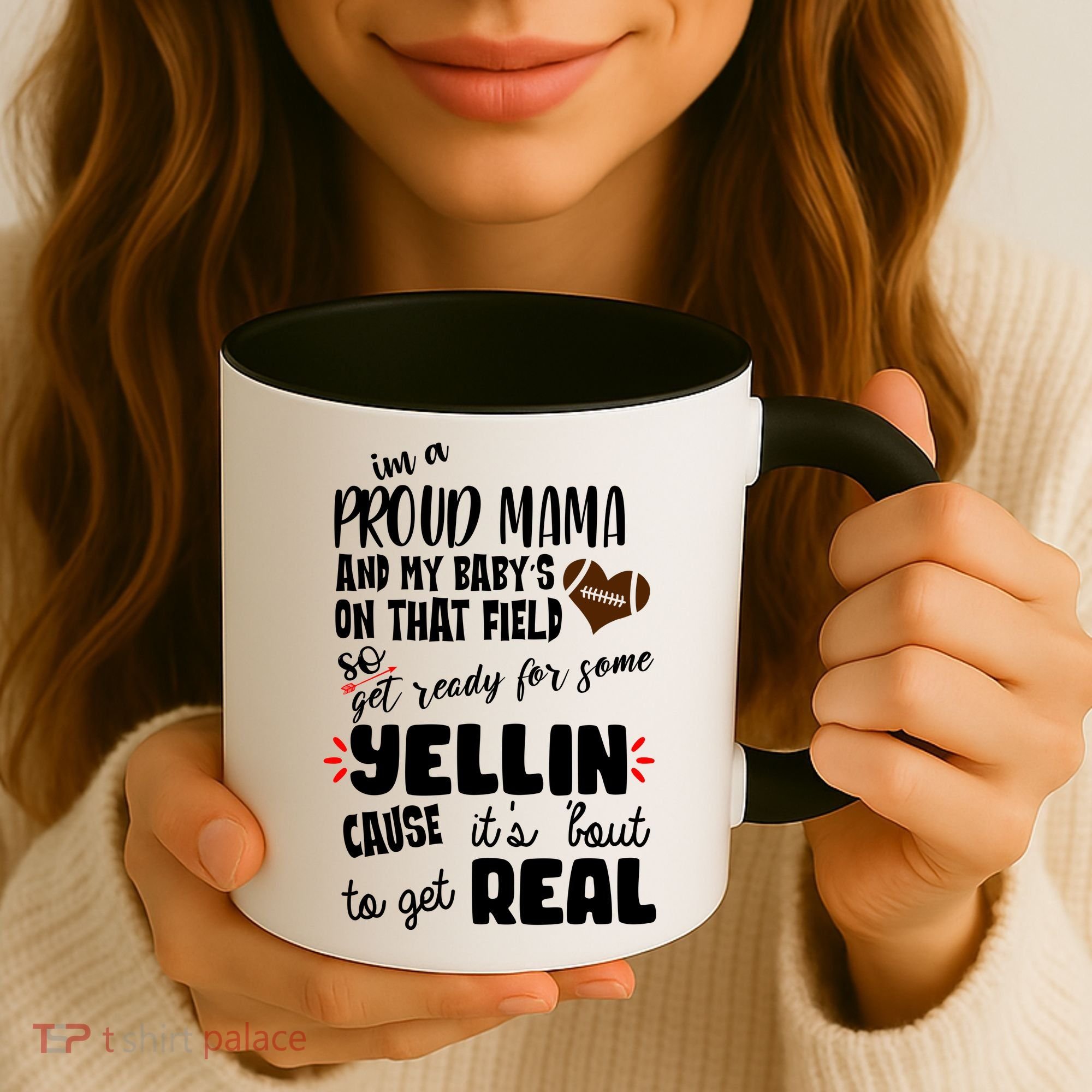 Proud Football Mama Coffee Mug