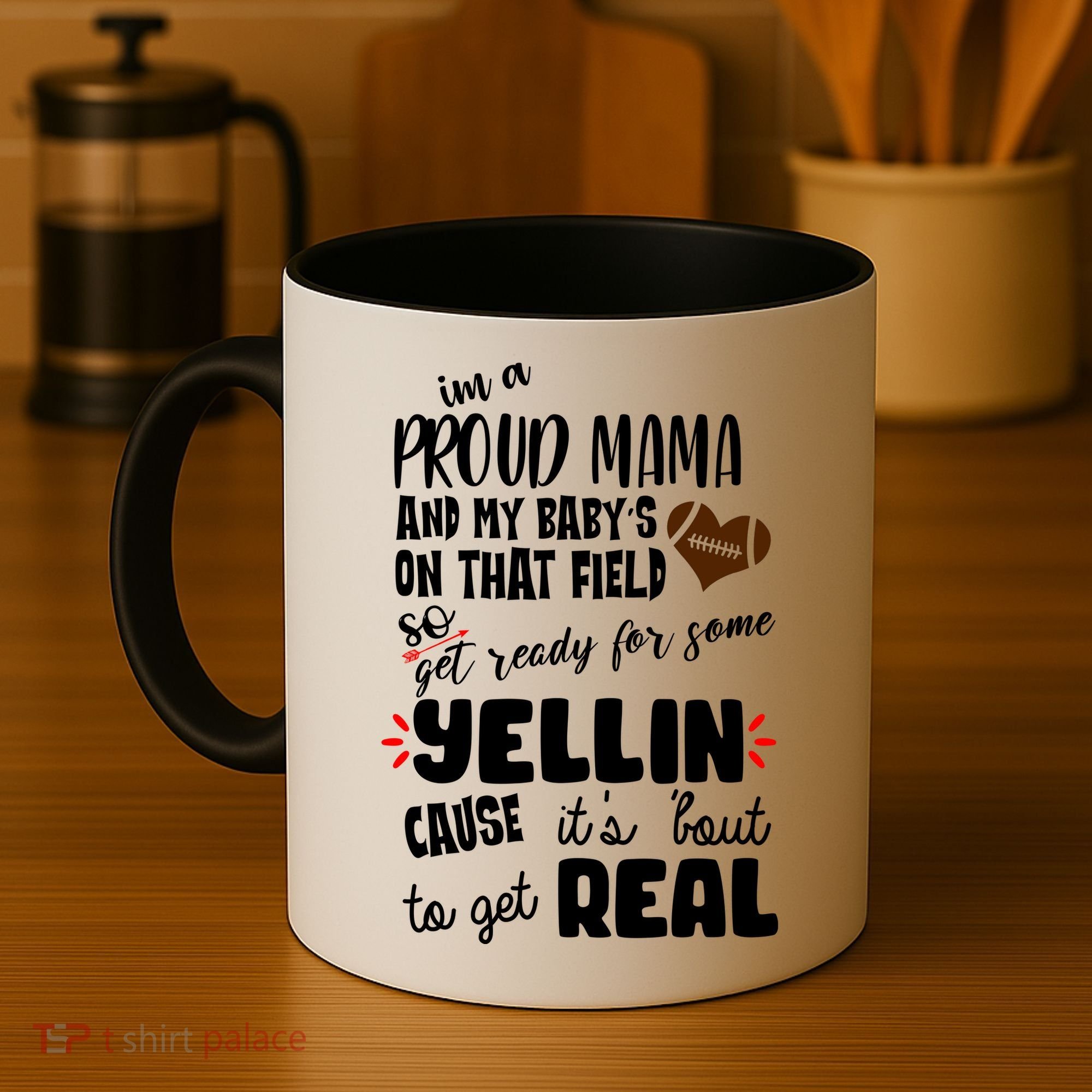 Proud Football Mama Coffee Mug