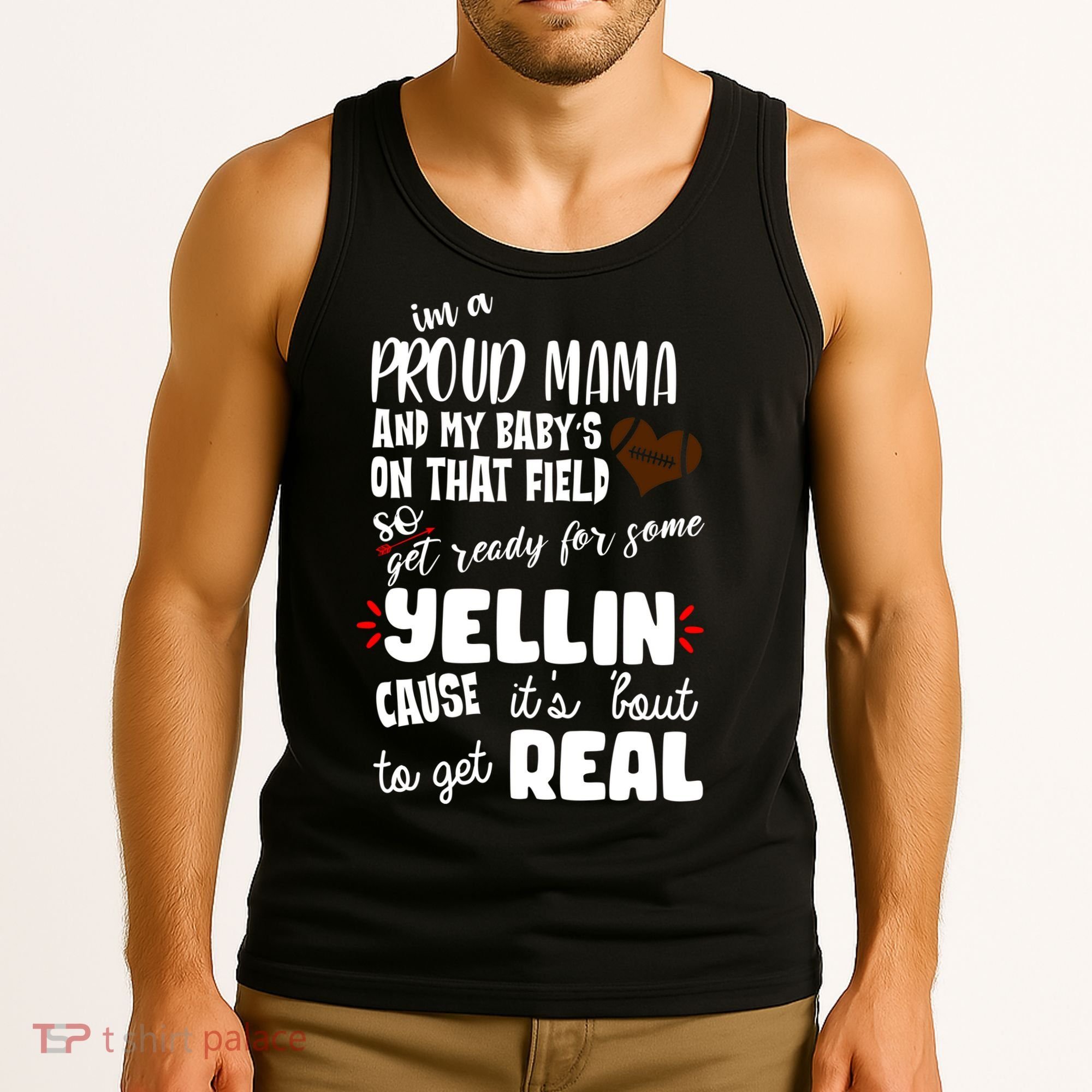 Proud Football Mama Tank Top
