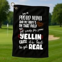 Proud Football Mama Golf Towel thumb 1