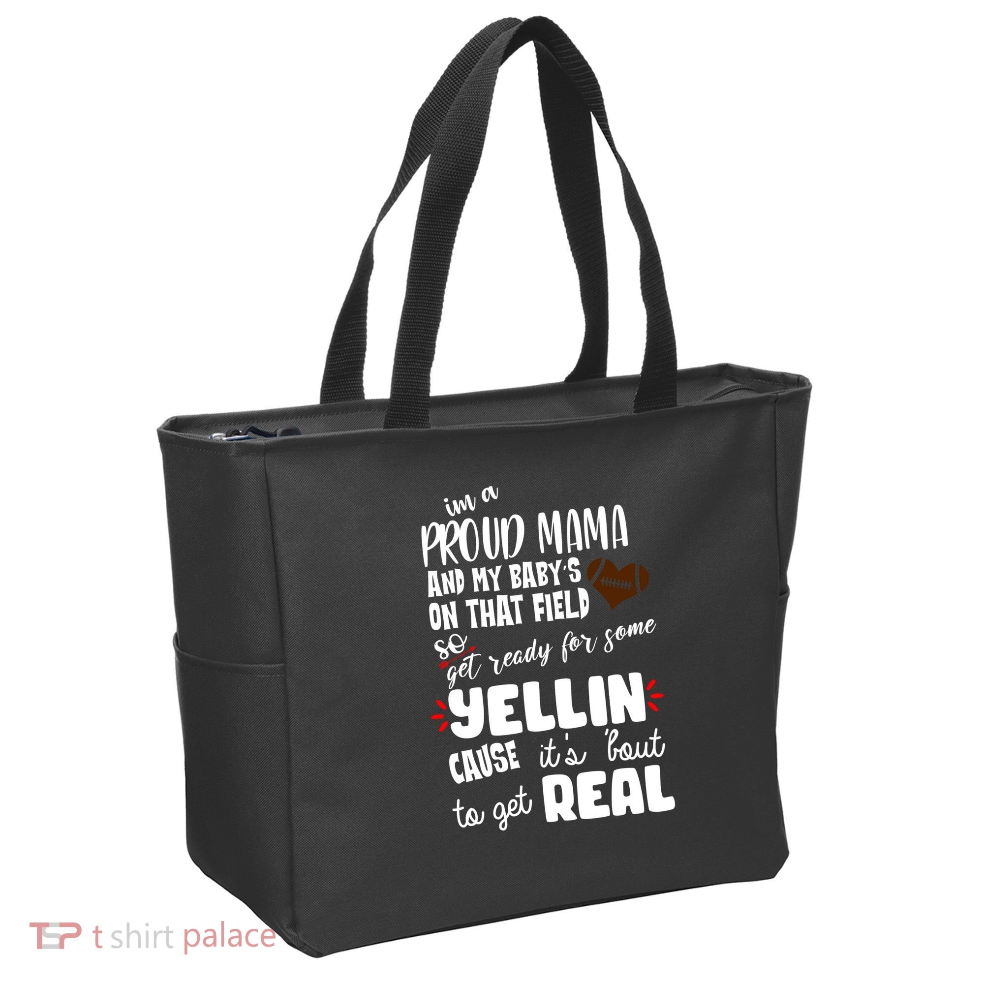 Proud Football Mama Tote Bag