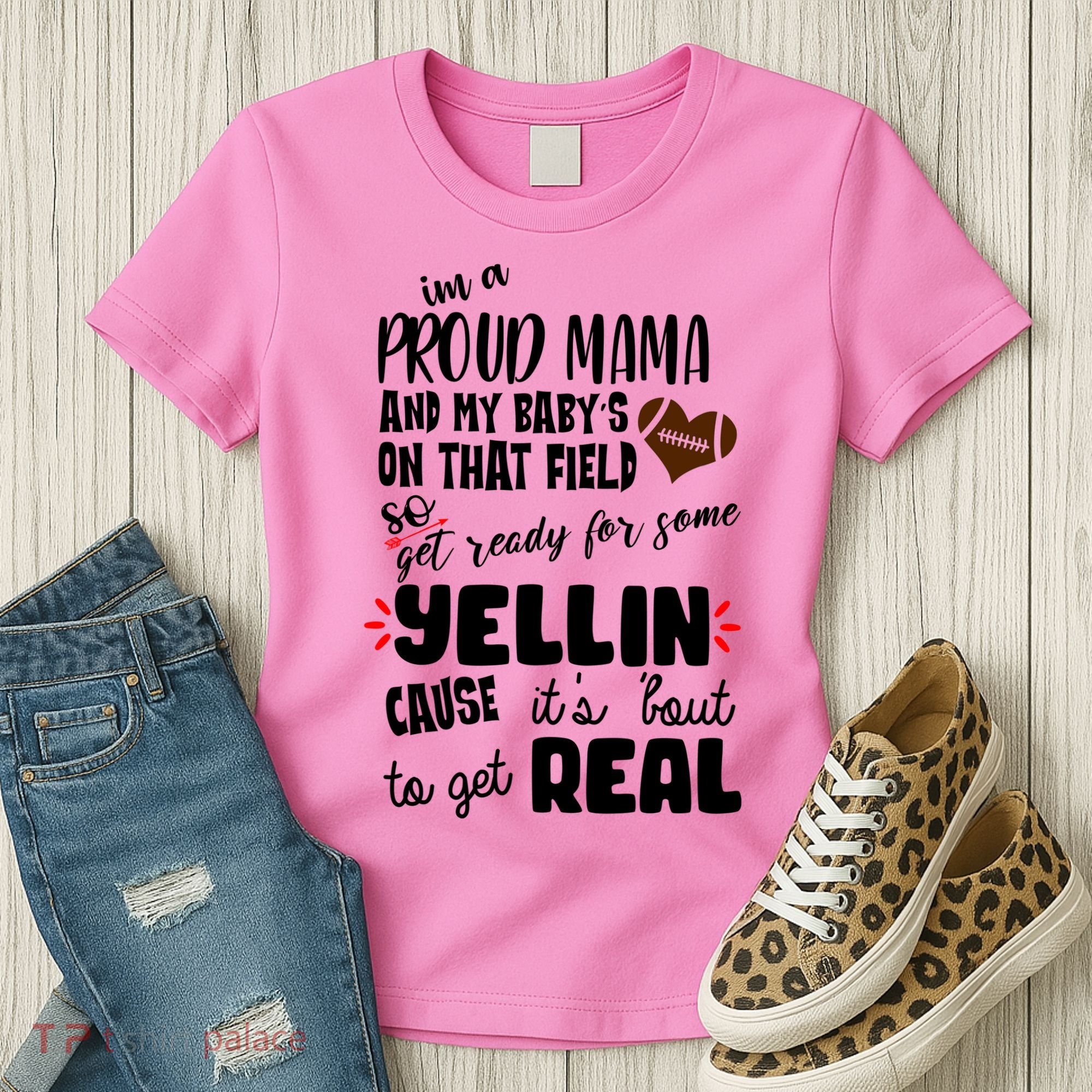 Proud Football Mama Women's T-Shirt