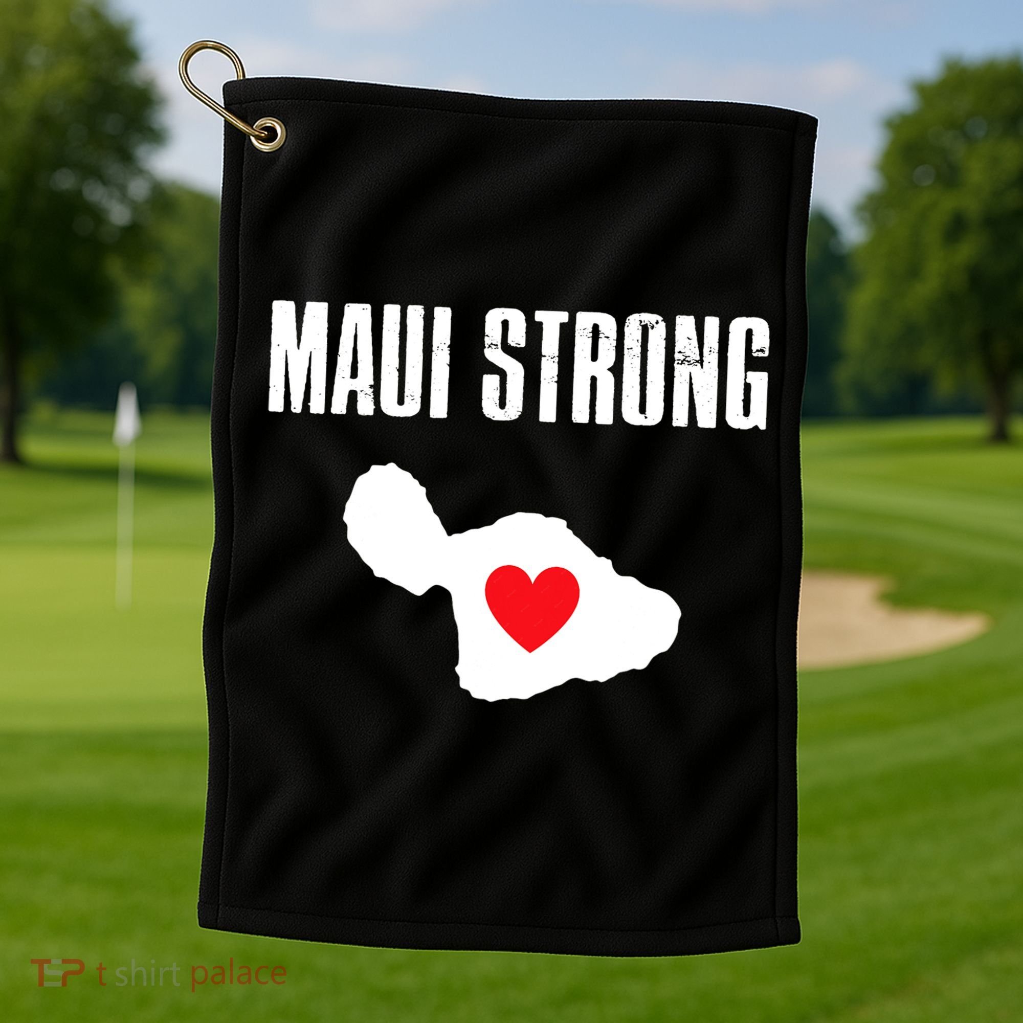 Pray For Maui Hawaii Maui Strong Maui Wildfire Relief Golf Towel