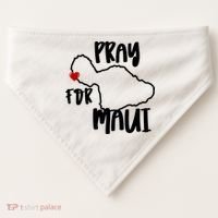 Pray For Maui Hawaii Strong Maui Wildfire Support Men Women USA-Made Doggie Bandana thumb 0