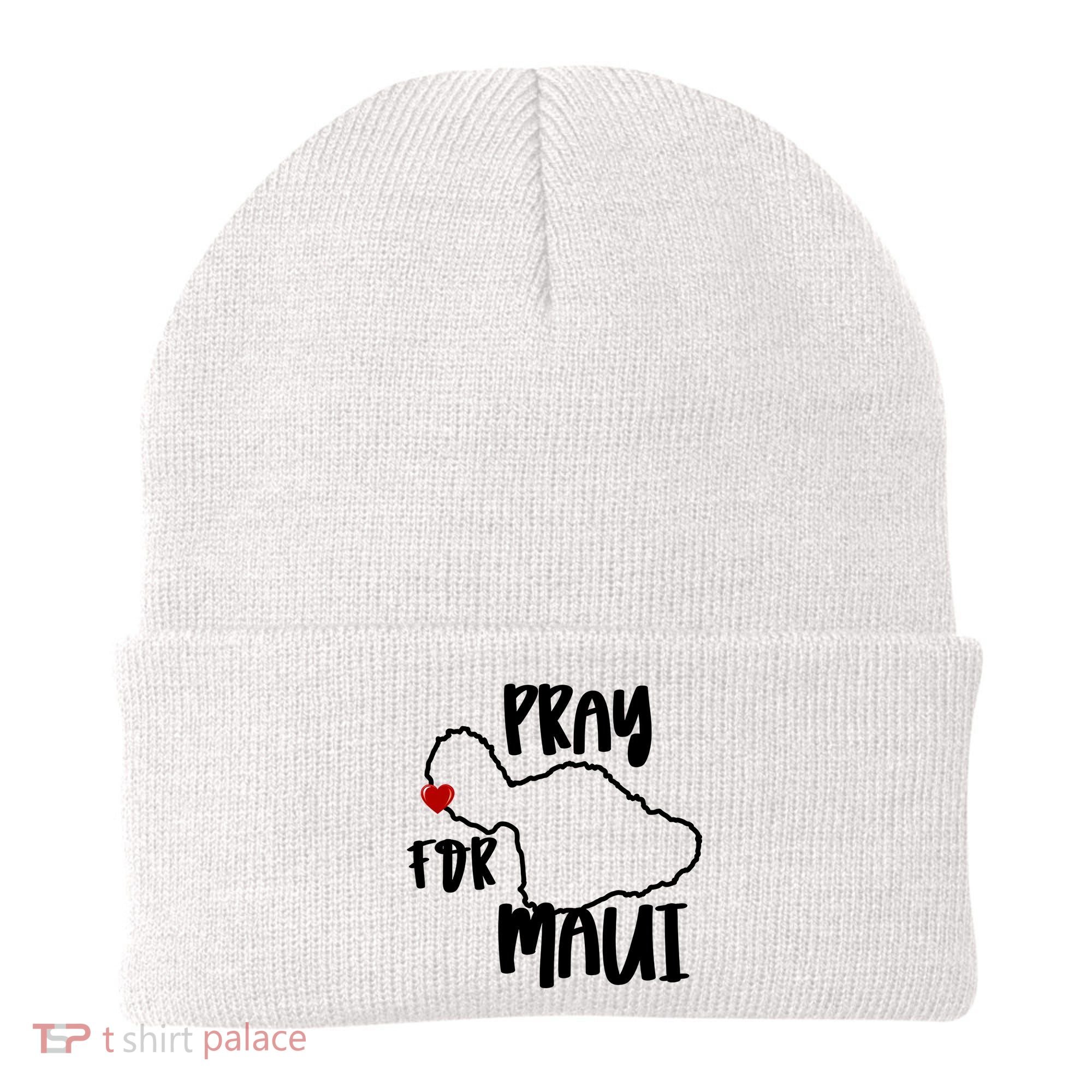 Pray For Maui Hawaii Strong Maui Wildfire Support Men Women Beanie